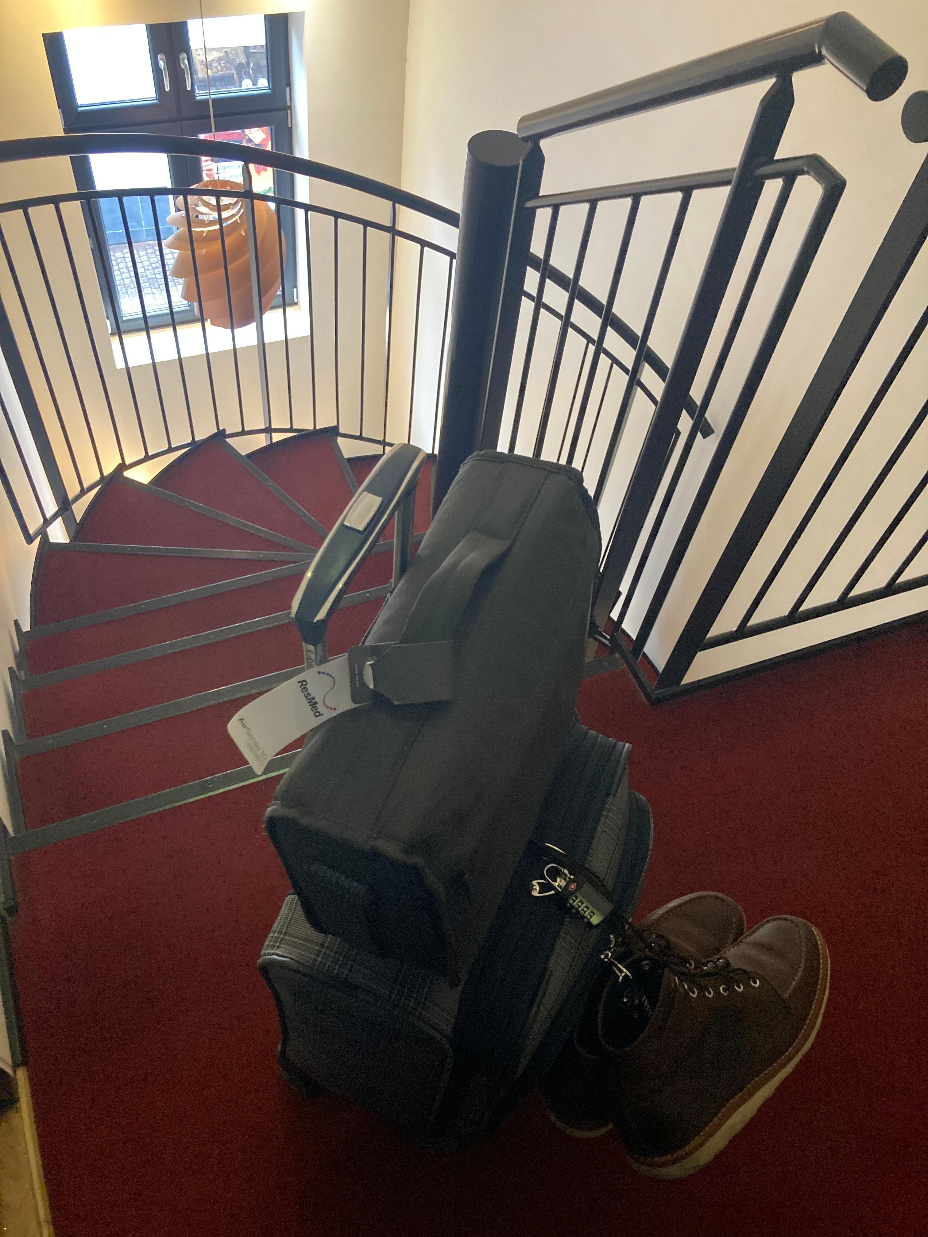 Staircase going down from our room.