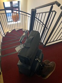 Staircase going down from our room.