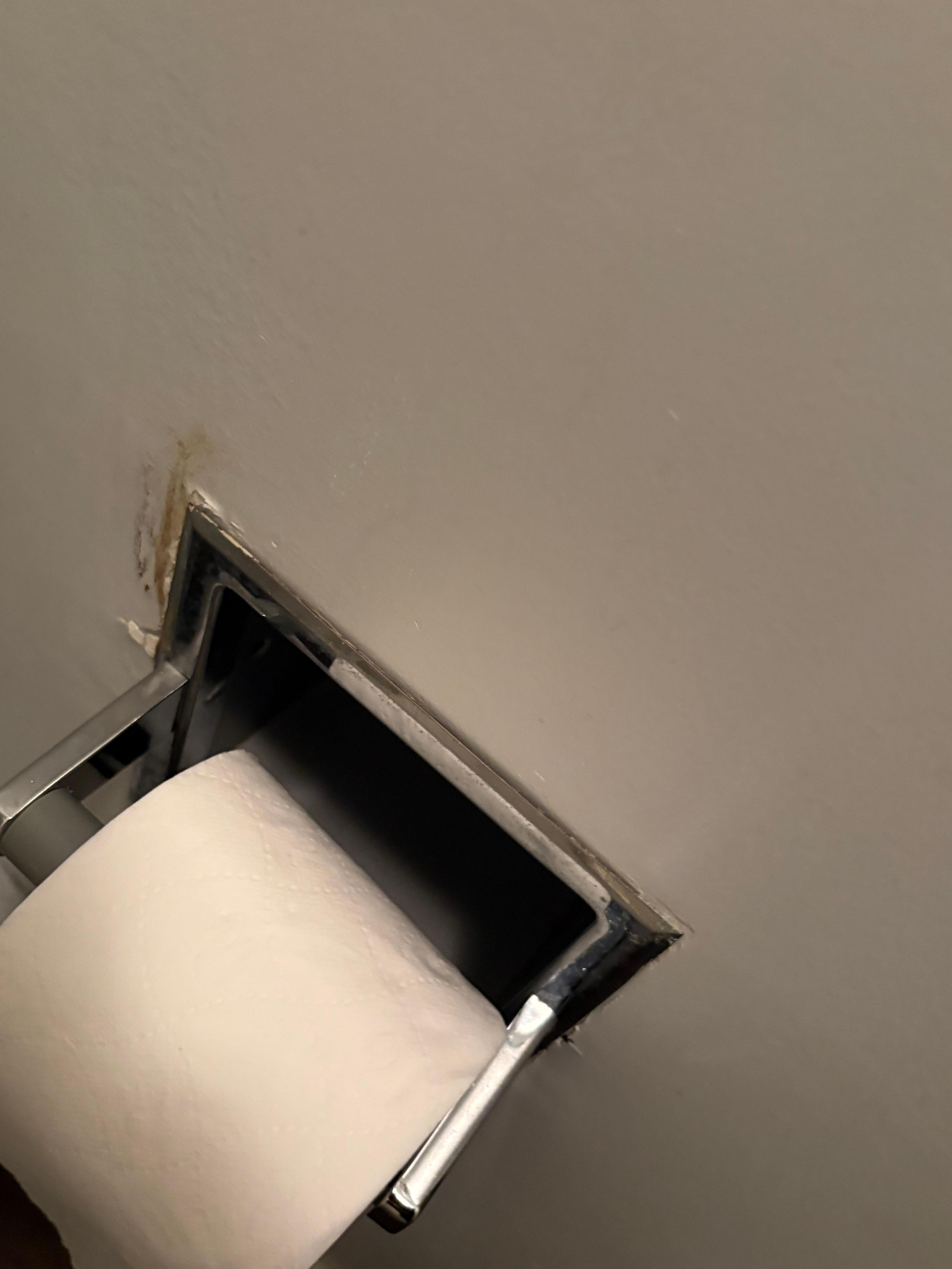 It was coming out of the wall. 