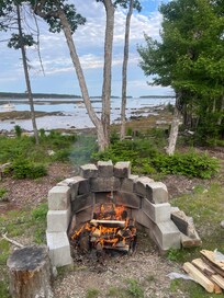 Fire pit for evening fires