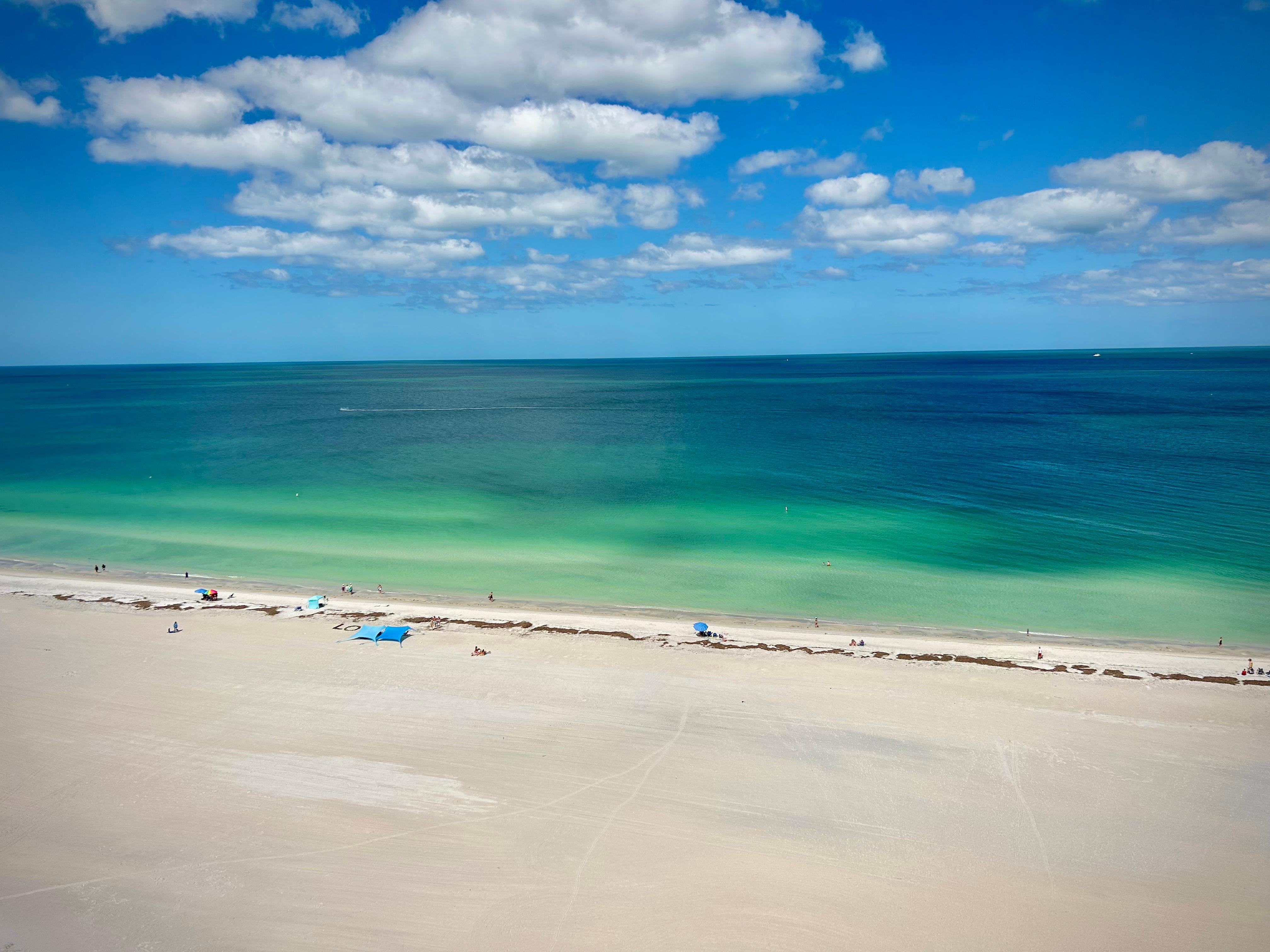 View of the ocean from our balcony.