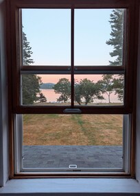 Morning view from bedroom window.