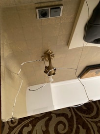 Broke glass table