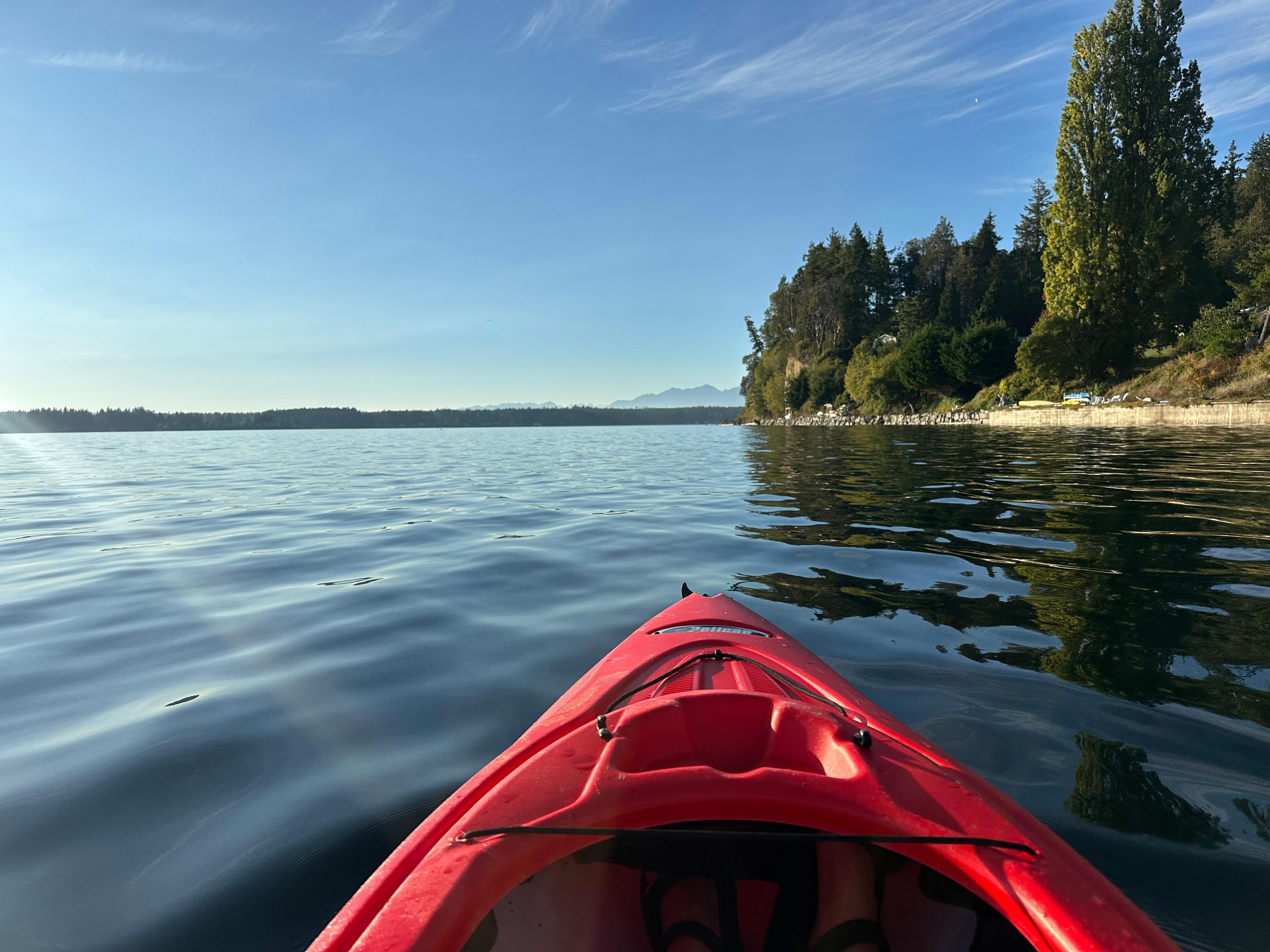 Kayaking right off the back porch 