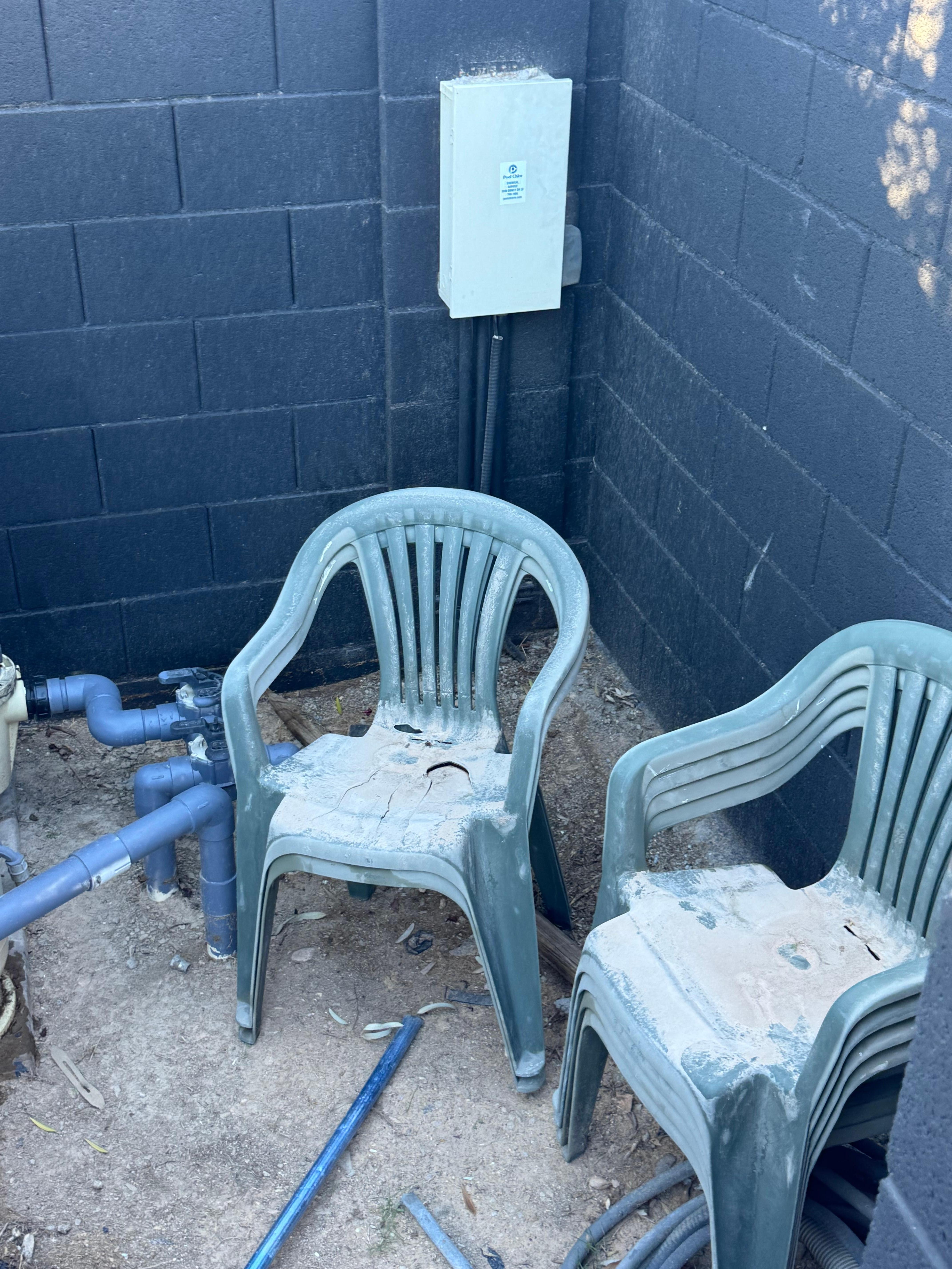 Maybe these extra chairs were for our use but we declined. This speaks to the level of "high end" this villa is 