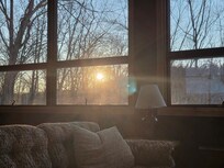 The sunsets were beautiful in the cabin!