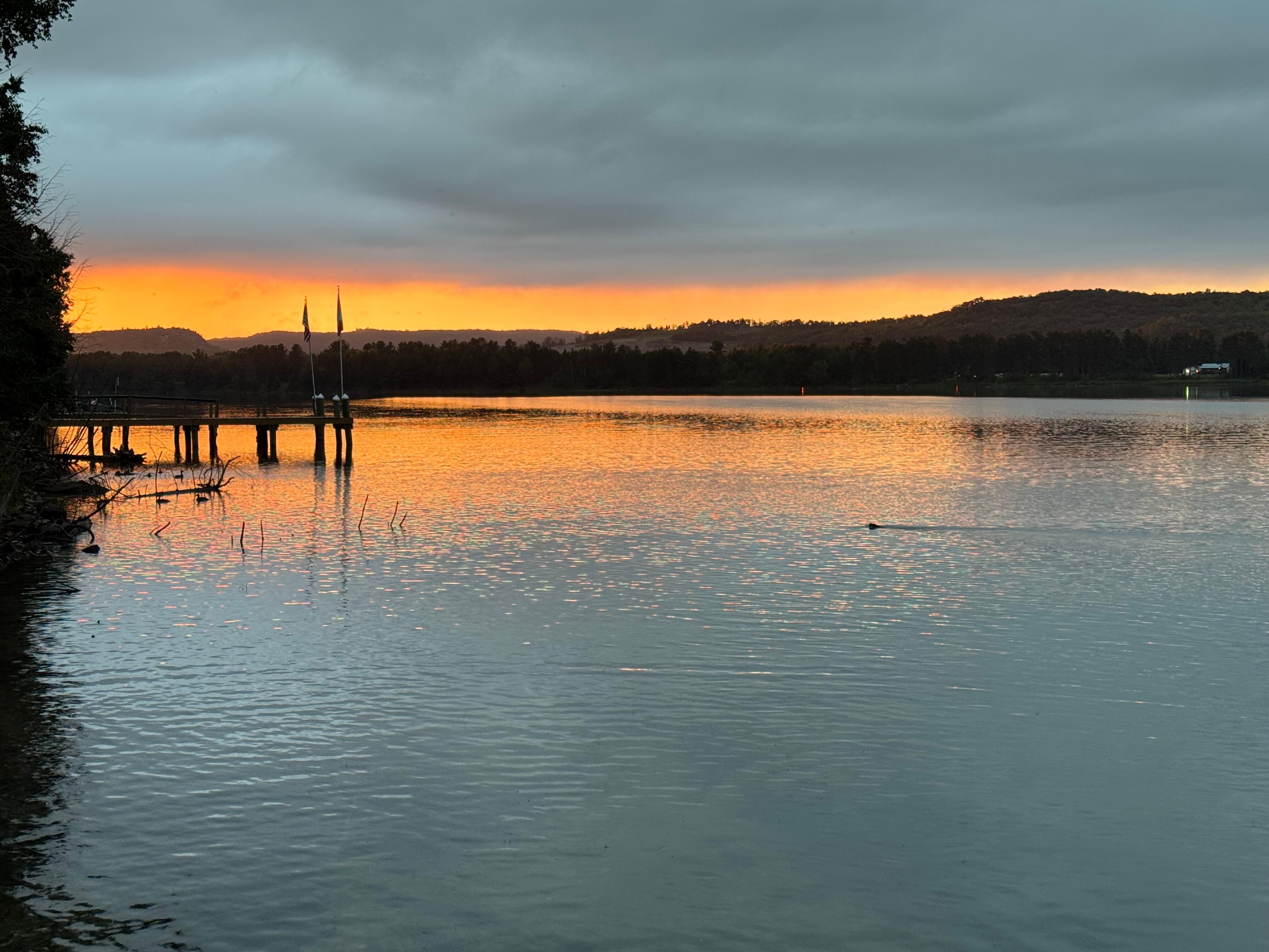 Sunset from the pontoon