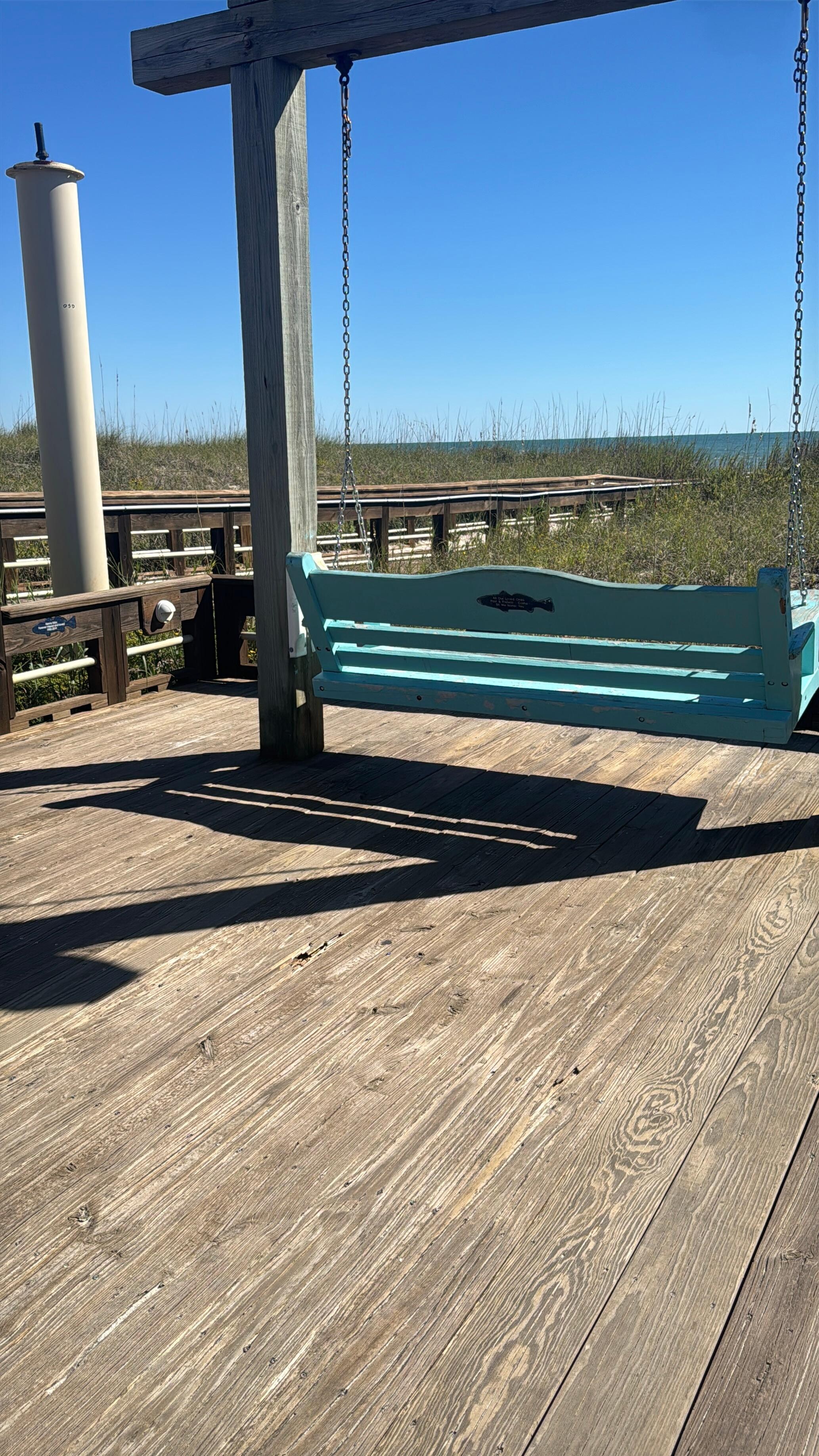 Boardwalk swings