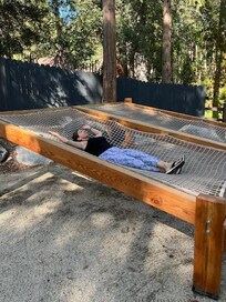Huge star gazing hammock.