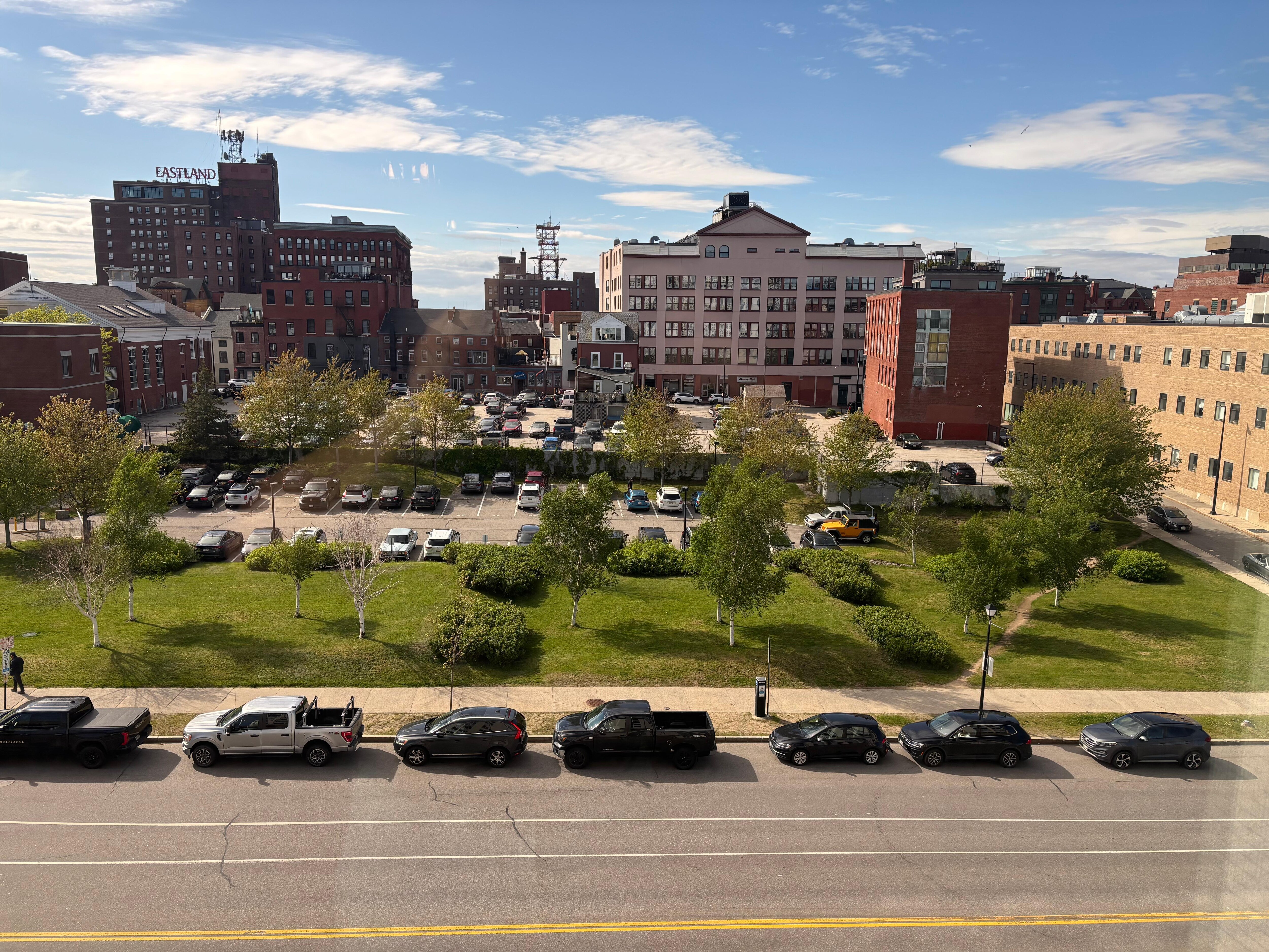 View from the elevator bank