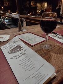 Resteraunt nearby. Lower level. Great staff and food. Reminded me of a speak ez.