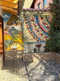 Inside the hotel garden