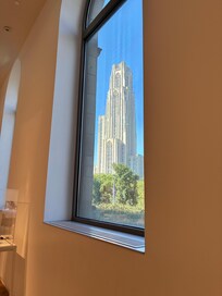View of the Cathedral of Learning from the Carnegie Mellon Museum