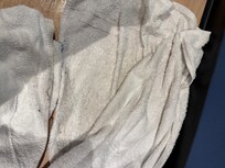 Durchgewischt bei Ankunft: Ergebnis: dreckiges Handtuch.