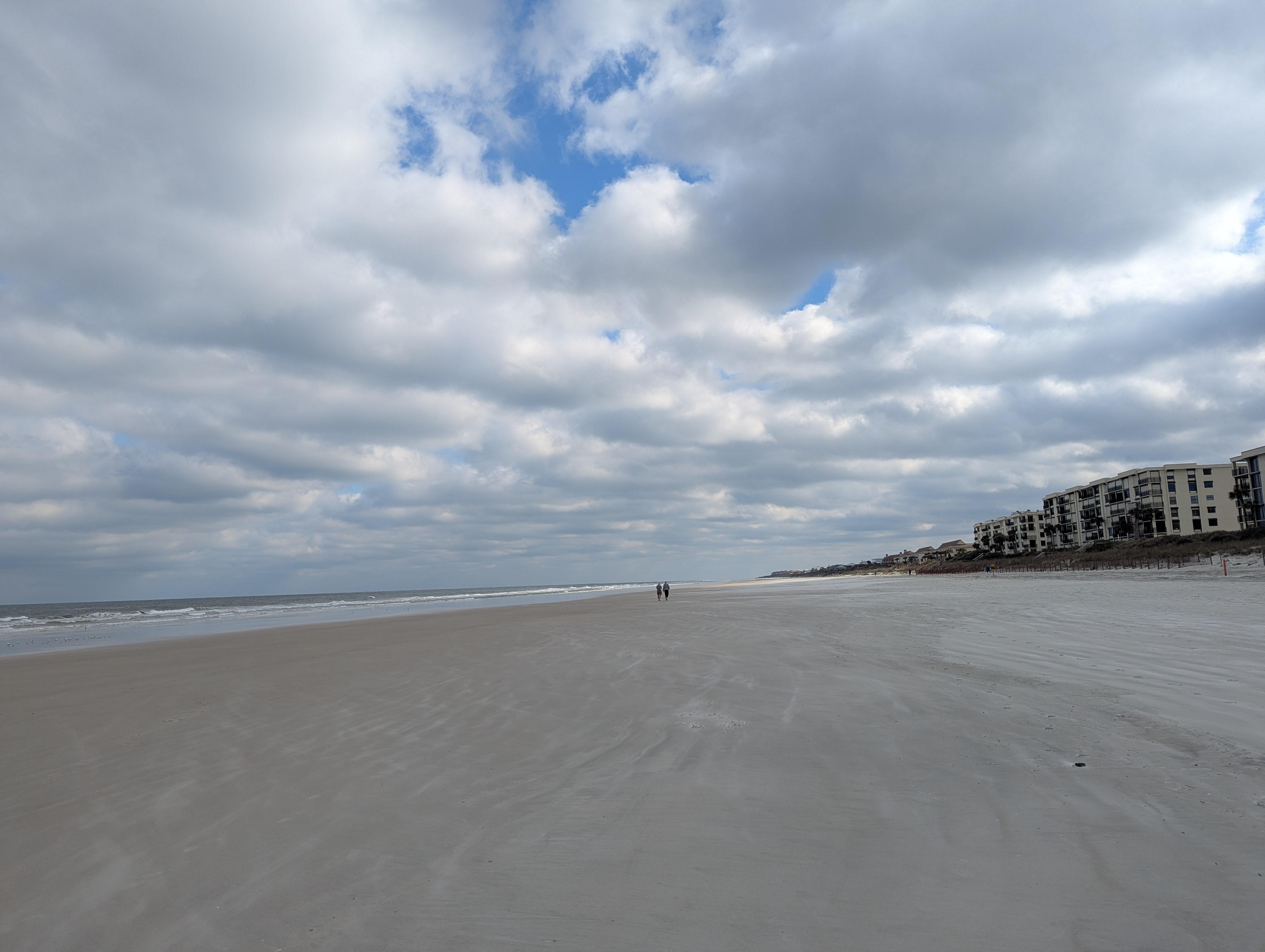 A cloudy day on the beach, but still beautiful