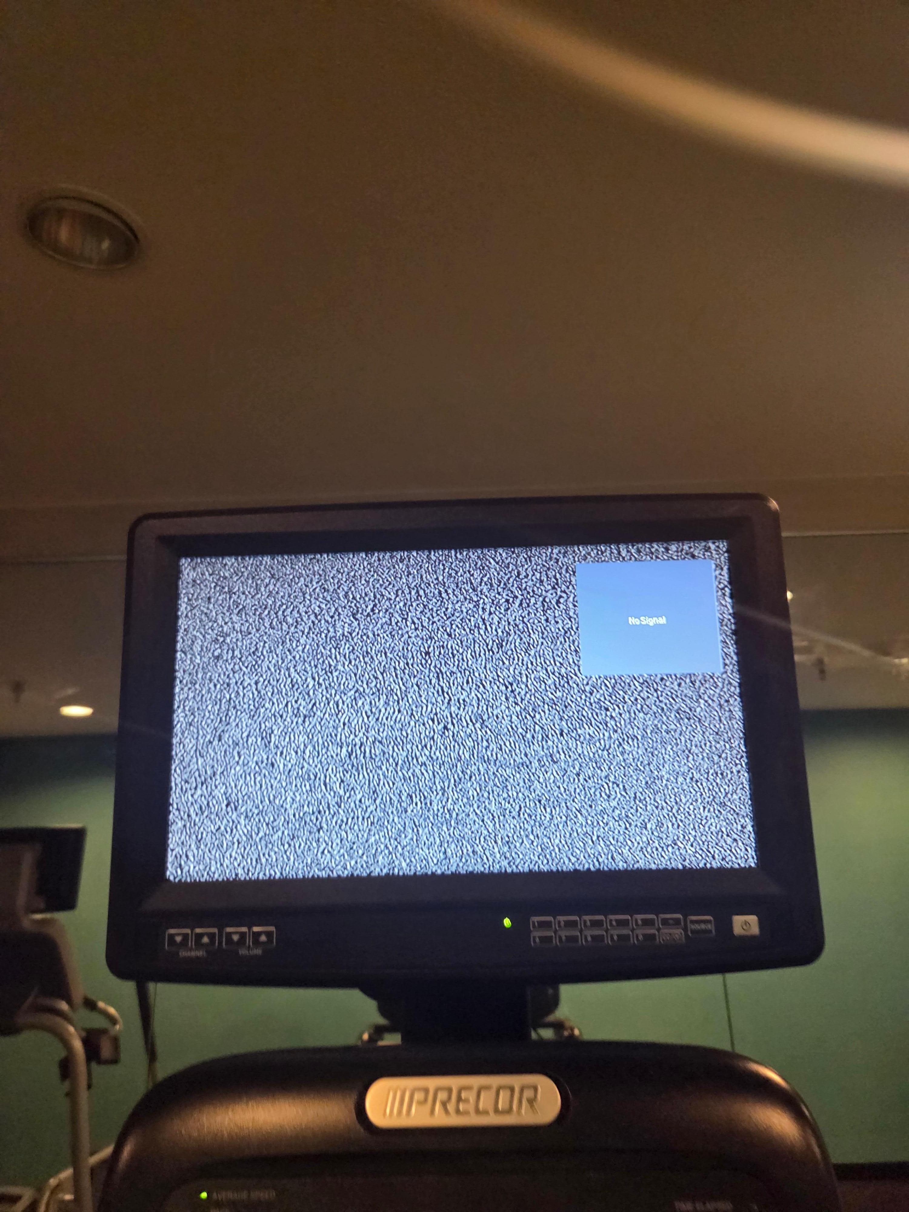 TV on treadmills in the gym didn't work