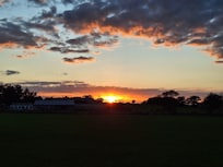 Sunset from the hay field