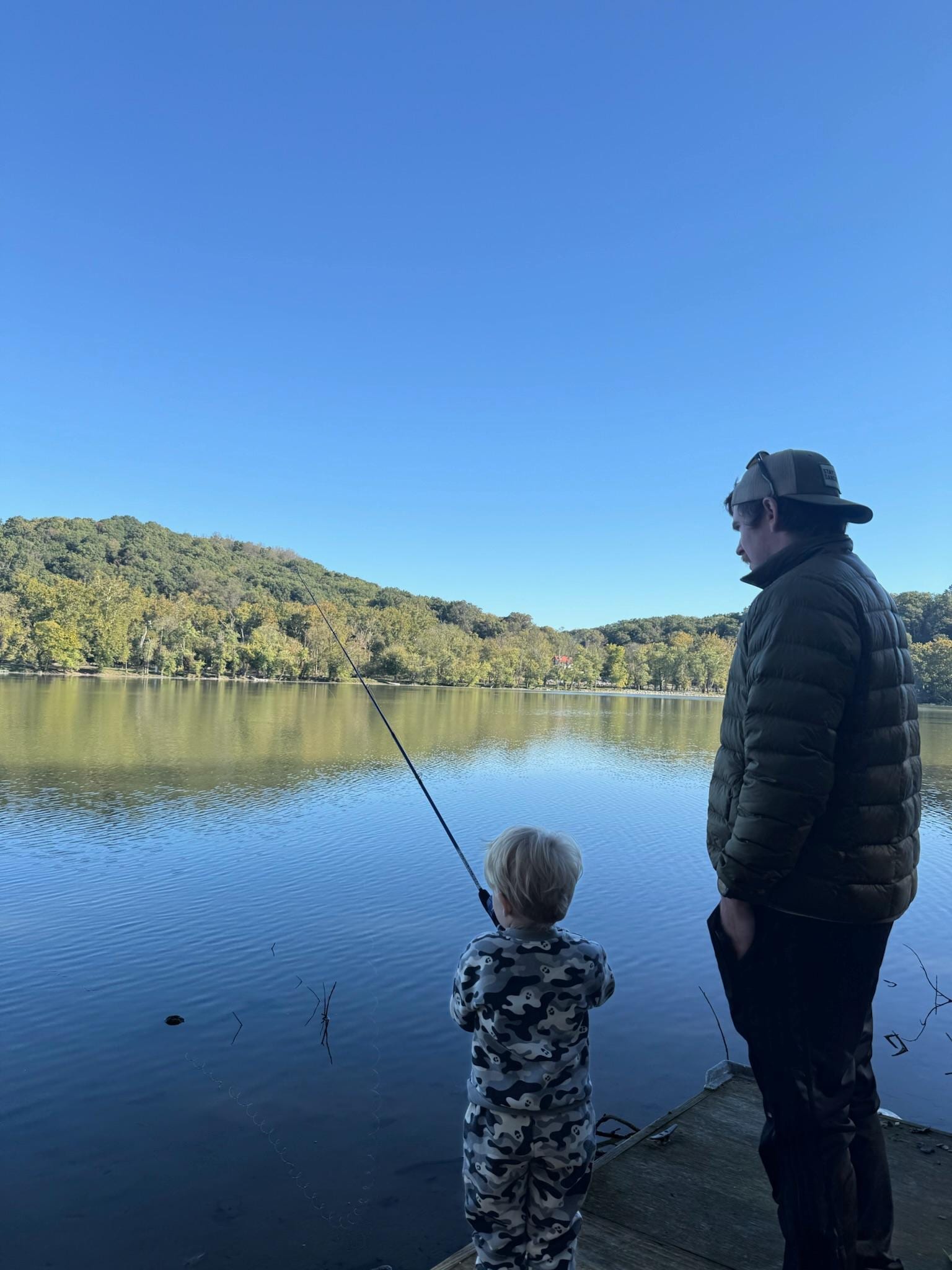 Fishing on the property!