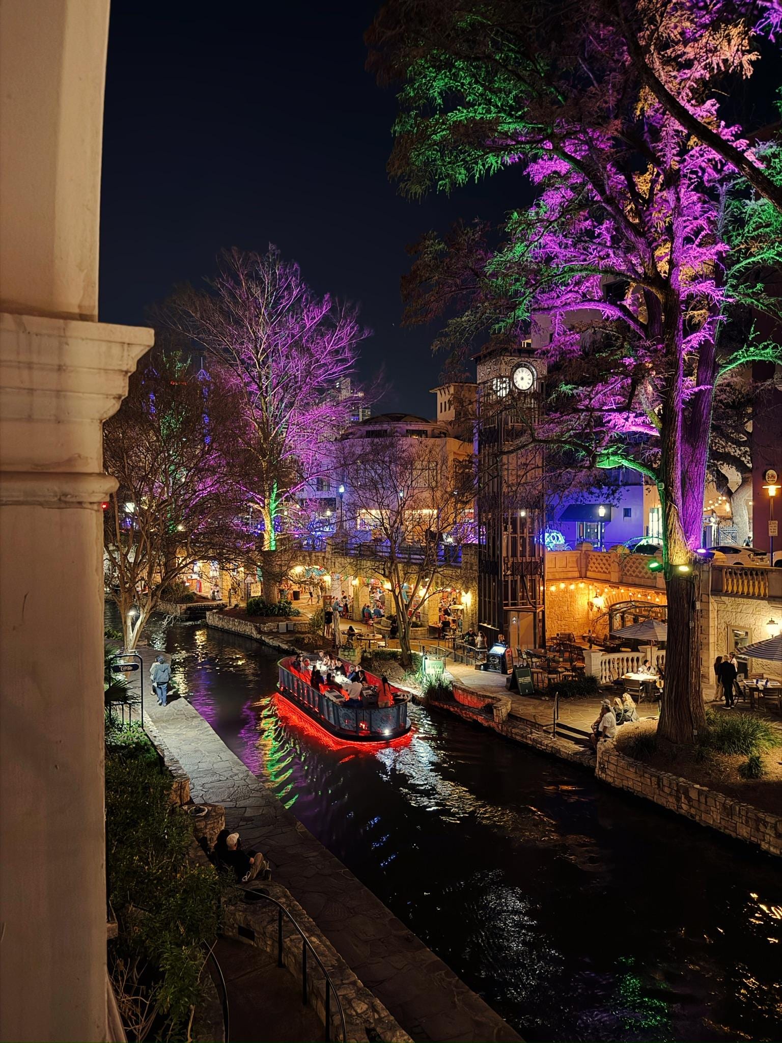 View from 2nd floor balcony- Riverwalk at night
