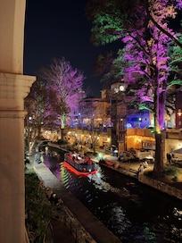 View from 2nd floor balcony- Riverwalk at night
