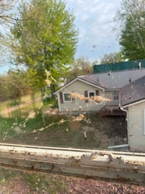 Disgusting dirty windows everywhere. This one was in a bedroom.