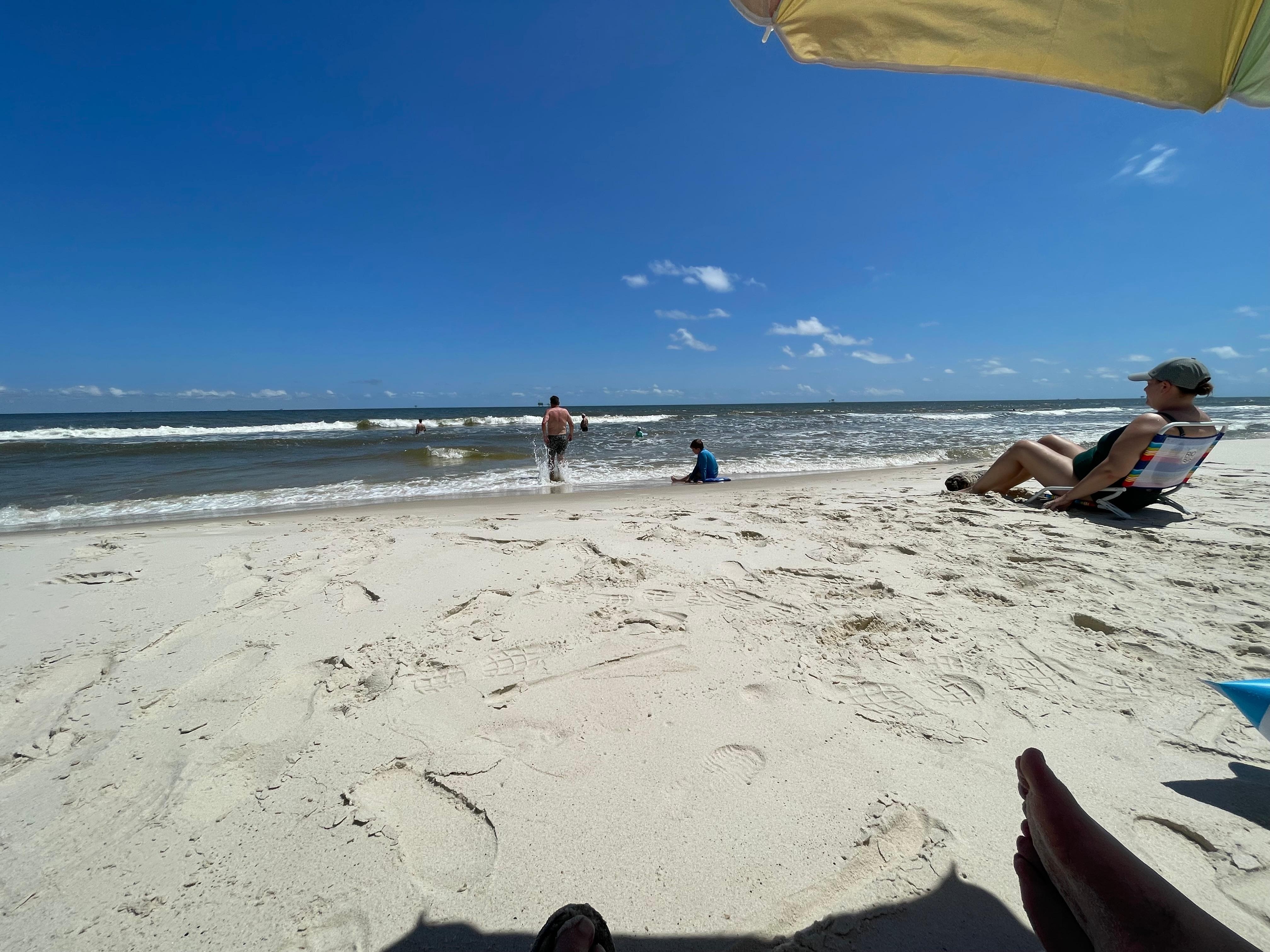 Beach area, a 3 minute walk from the house.