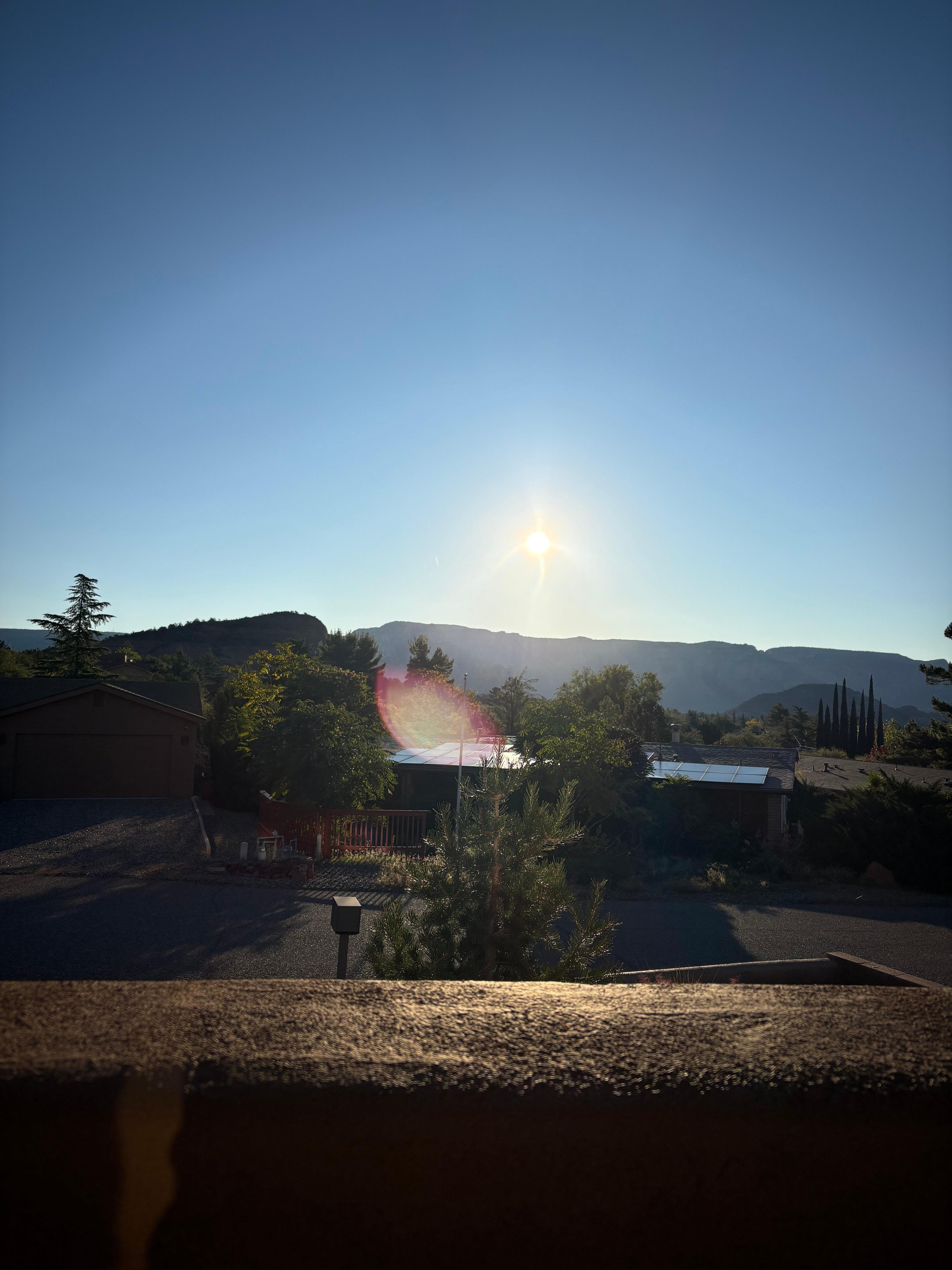 Sunrise from the patio