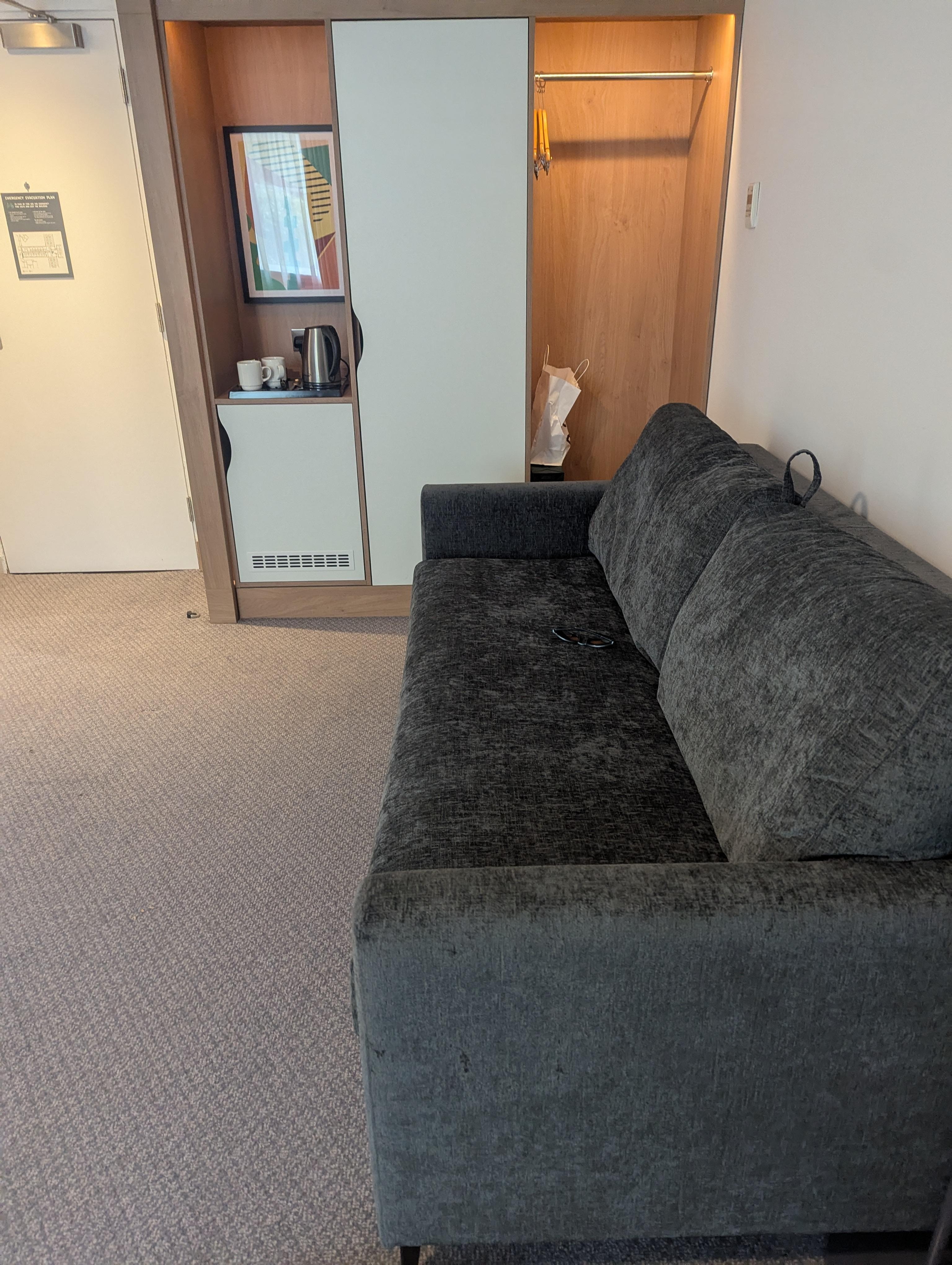 Sofa bed in the room