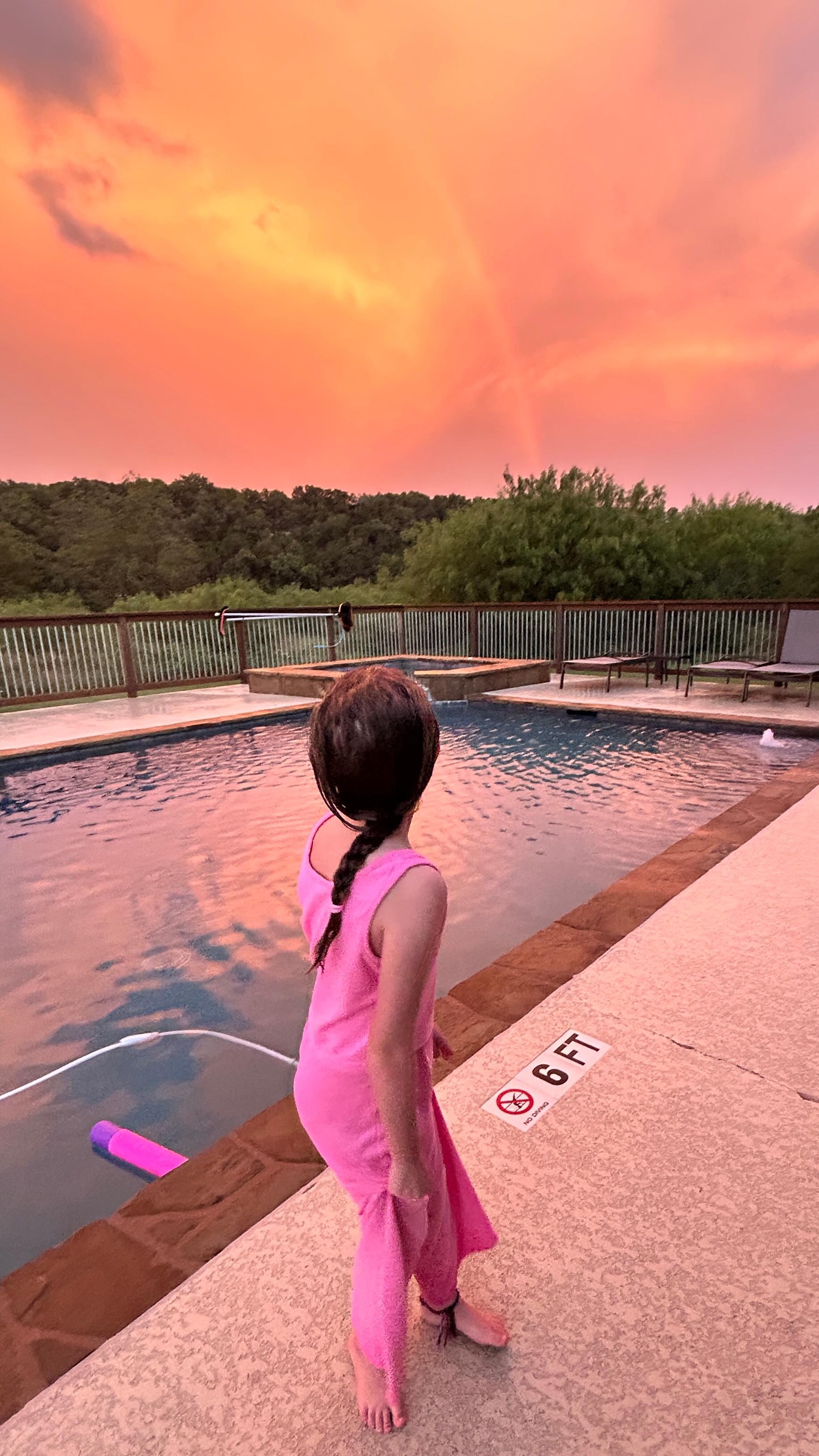 We were greeted with a beautiful sunset on our first night!