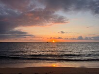 The ocean swallowing the sun