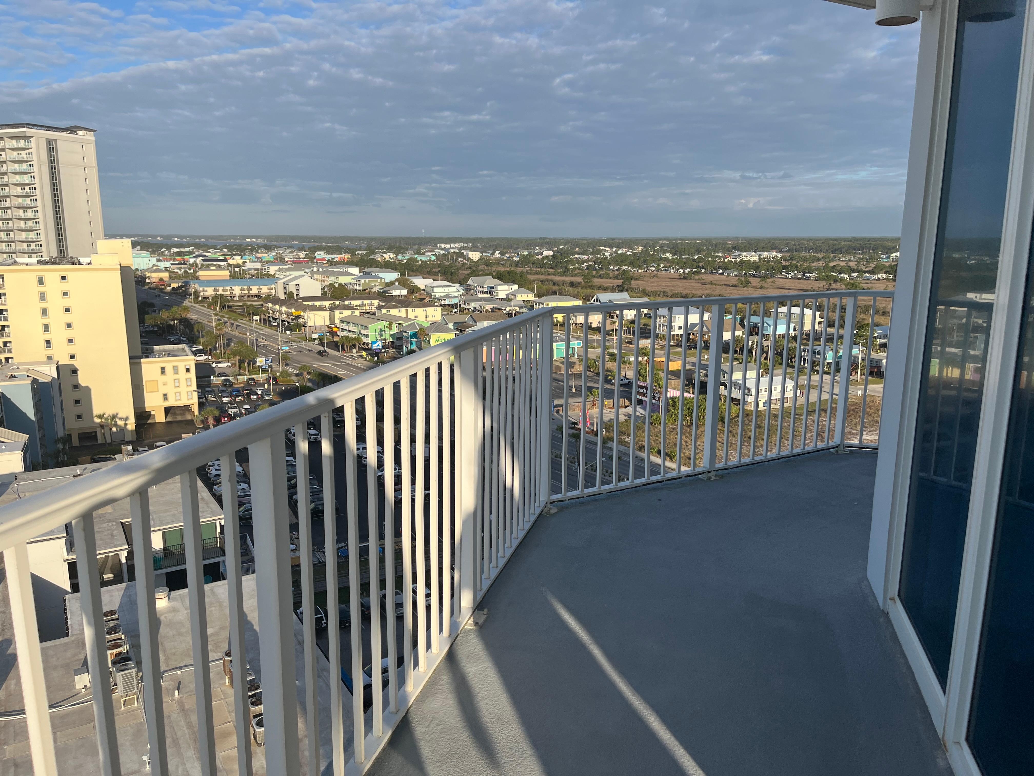 Wrap around balcony - city view