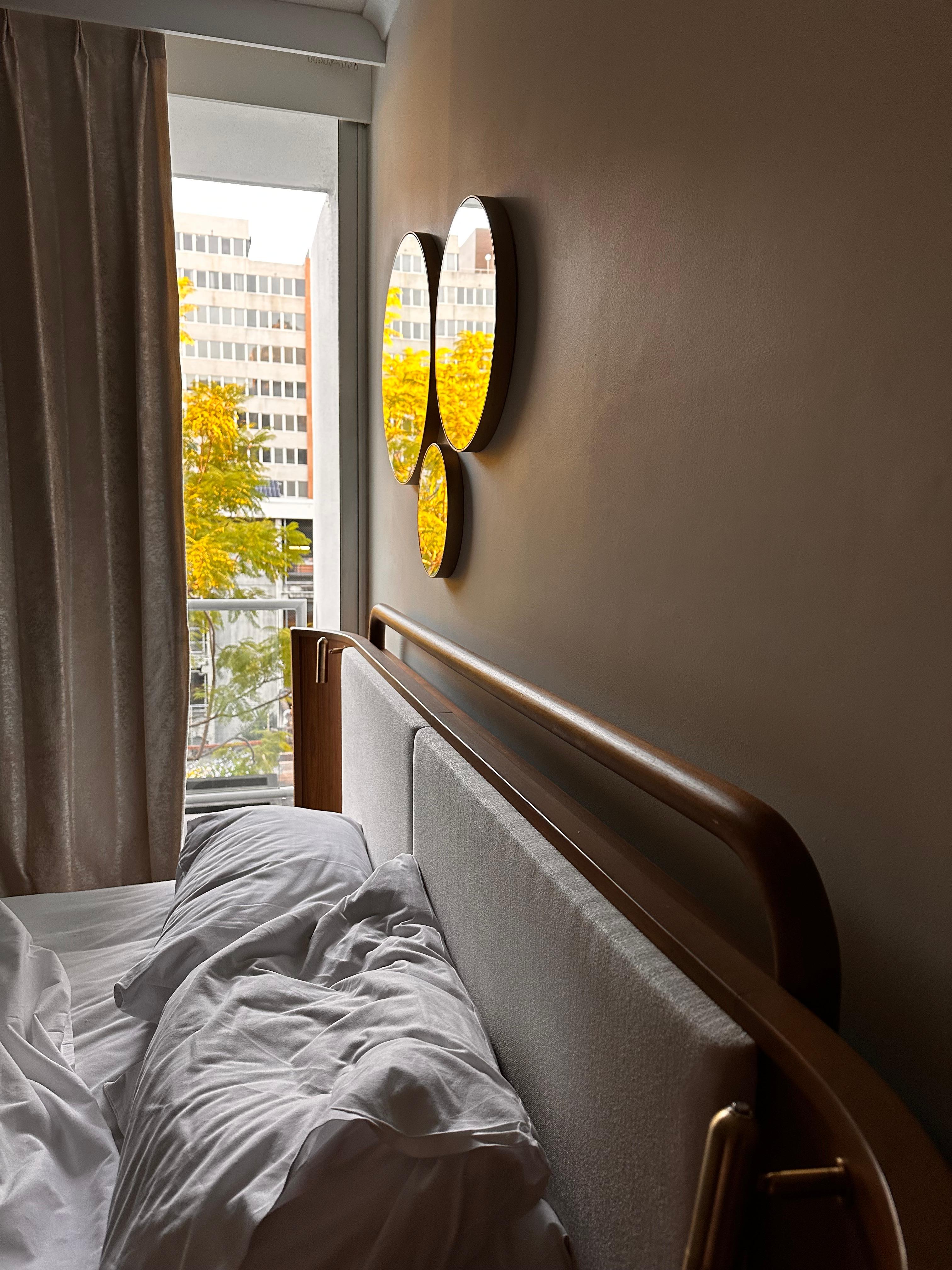 You can’t close the curtain any more than this. So you get to wake up with the dawn