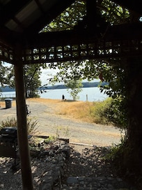 Looking toward the beach from from door