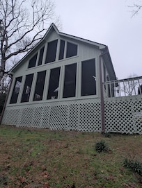 The house is very solid.
The patio was magical!