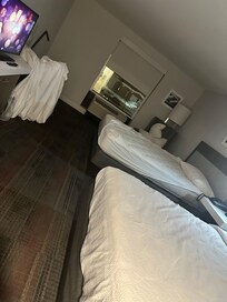 First room when we walked in but we did get another room