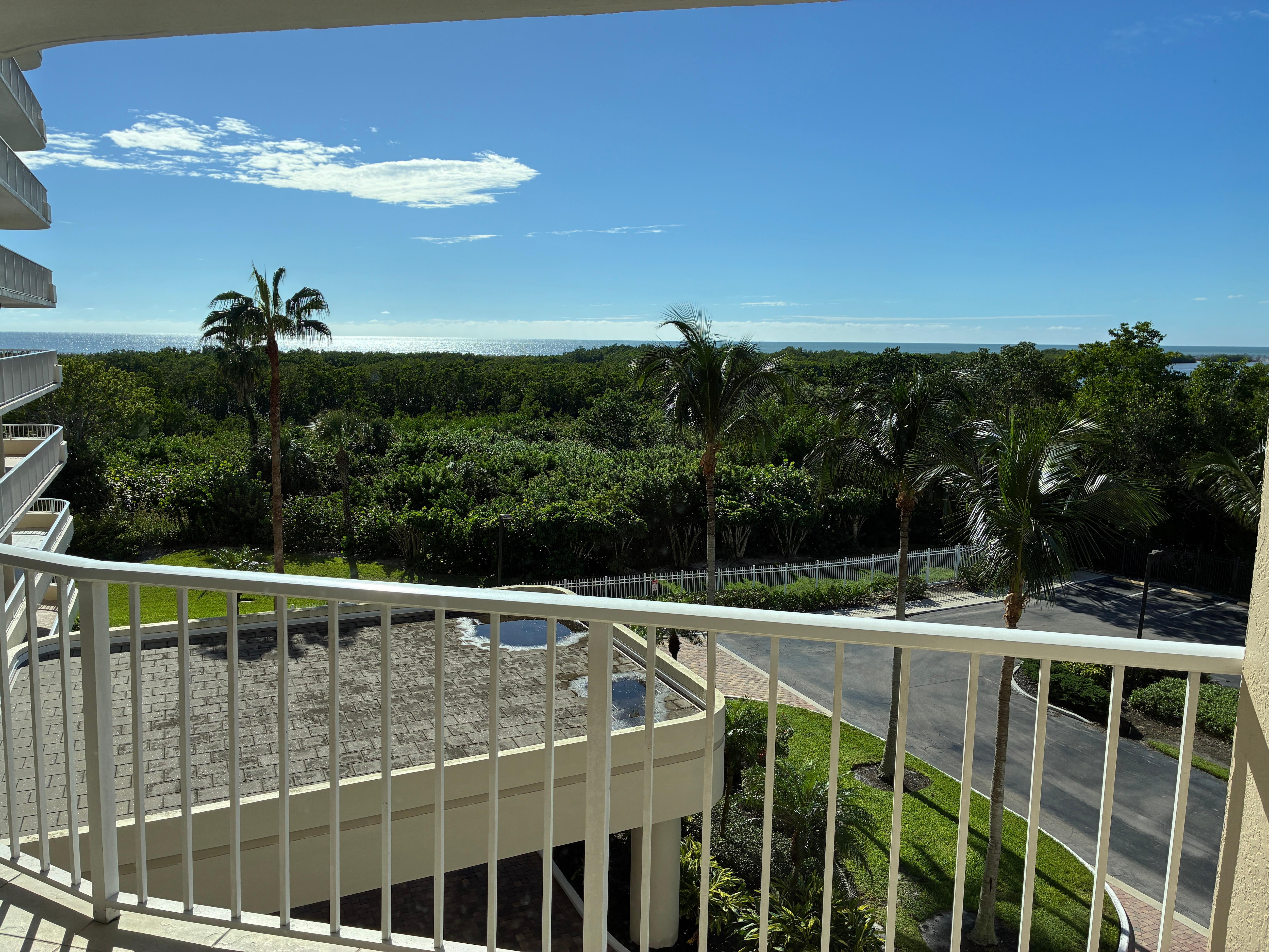 This is the view from the balcony.