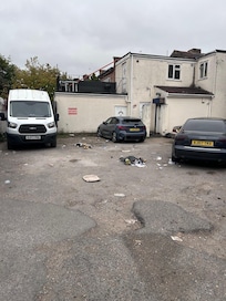 This is the car park behind the house.