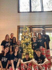 The host had a beautiful tree up for Christmas!