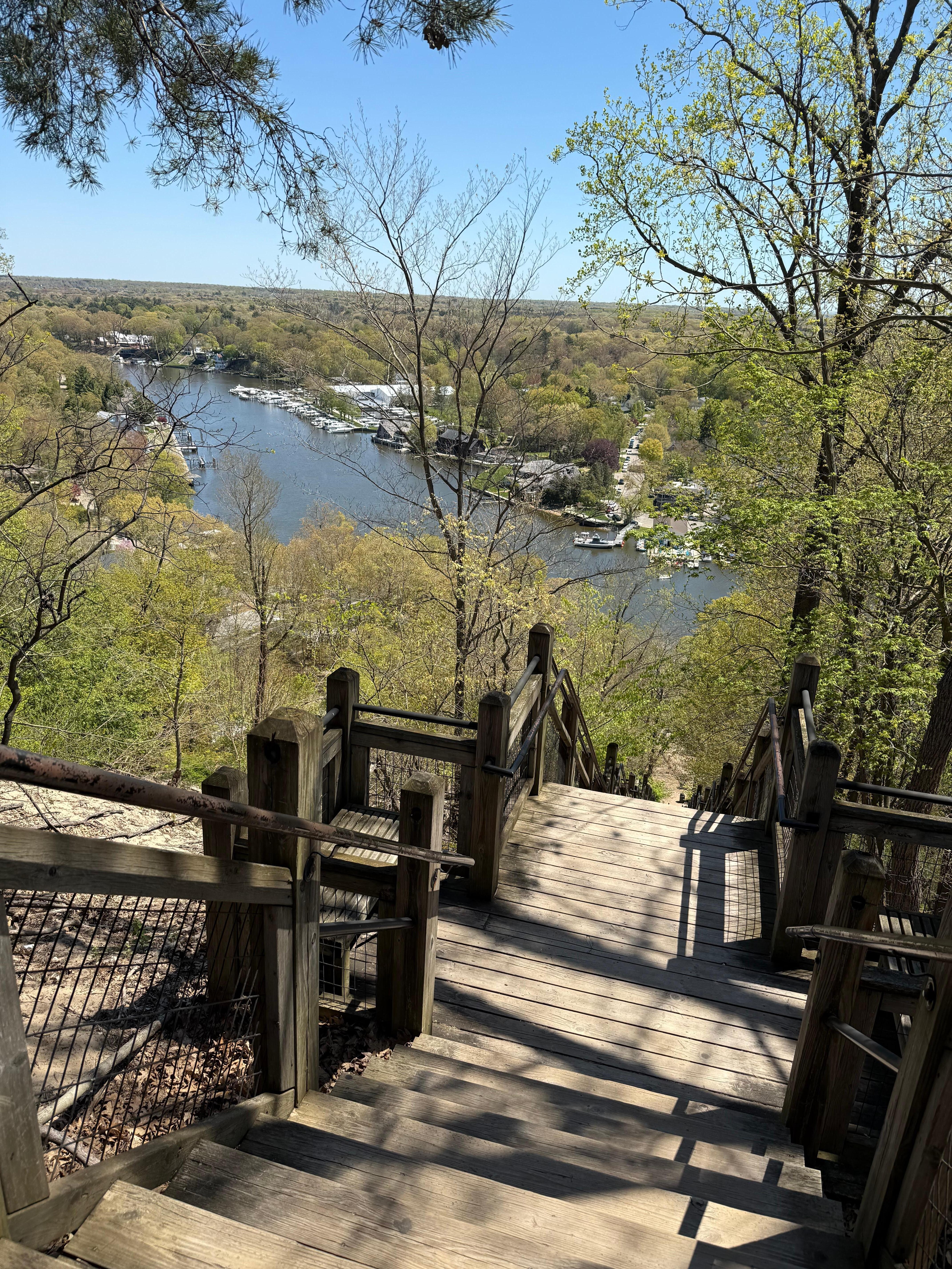 Top of the stairs at Mount Baldhead
