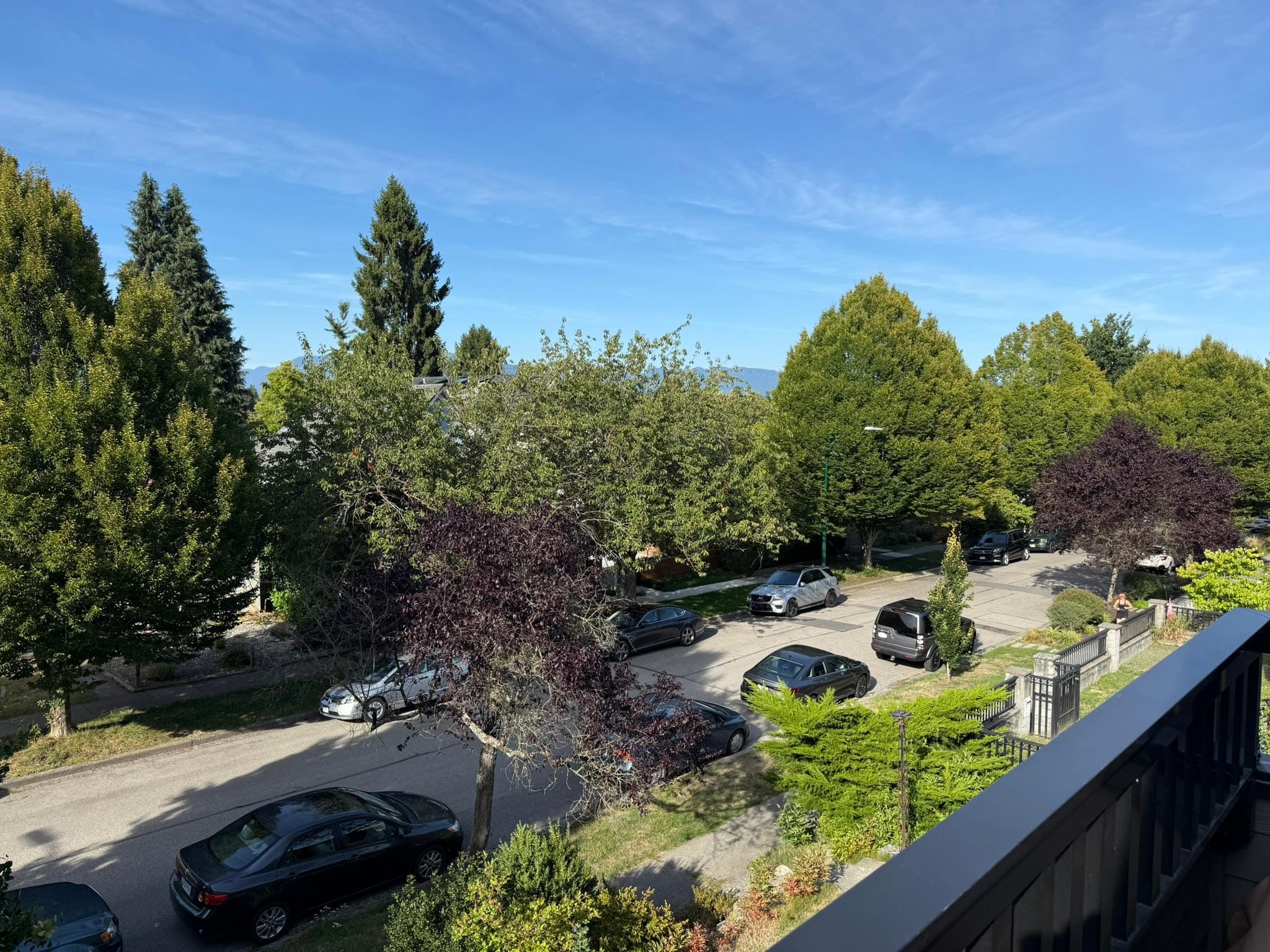 View from balcony where we enjoyed morning coffee and pastries from a nearby bakery