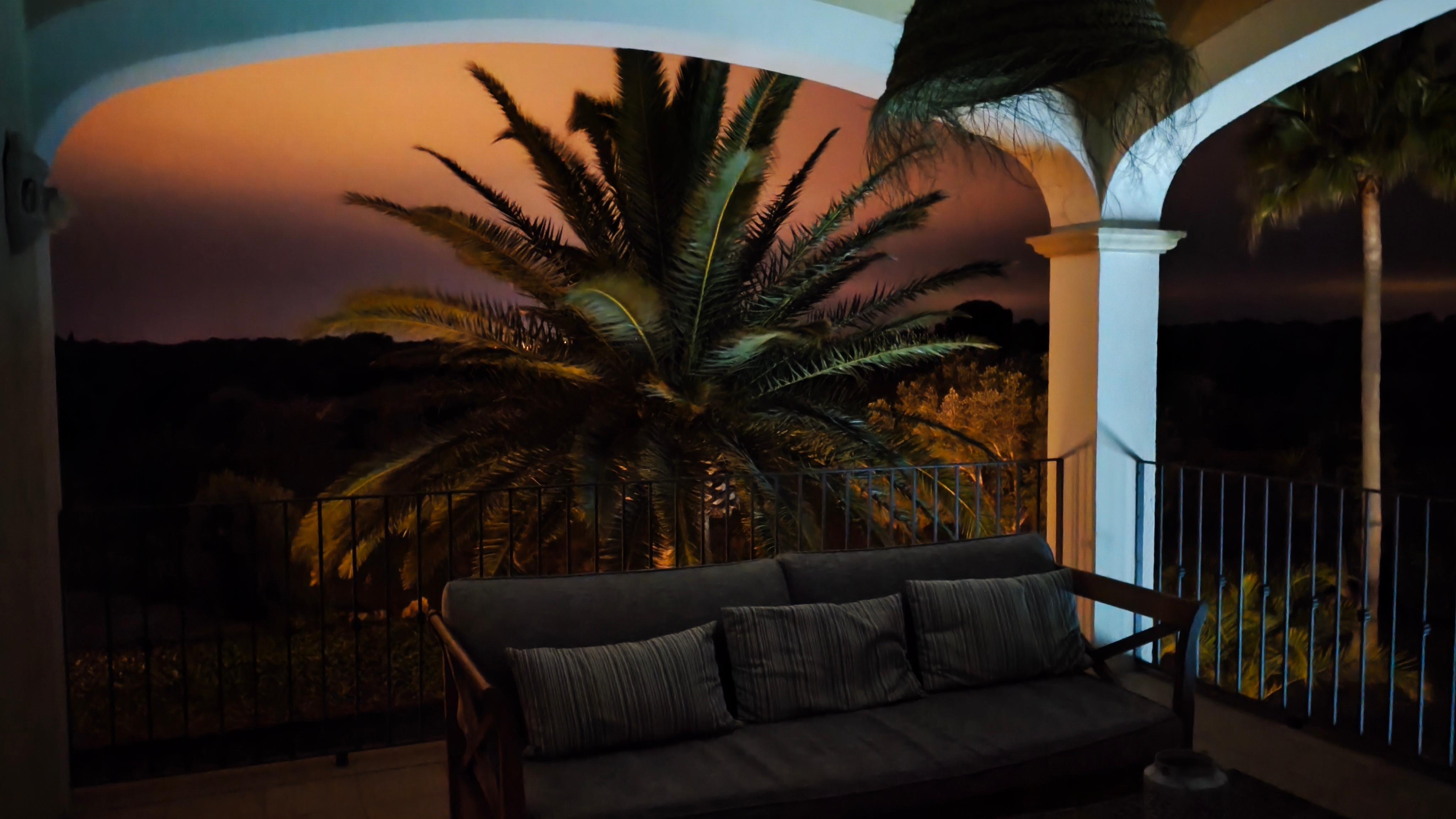 Blick von der oberen Terrasse. 