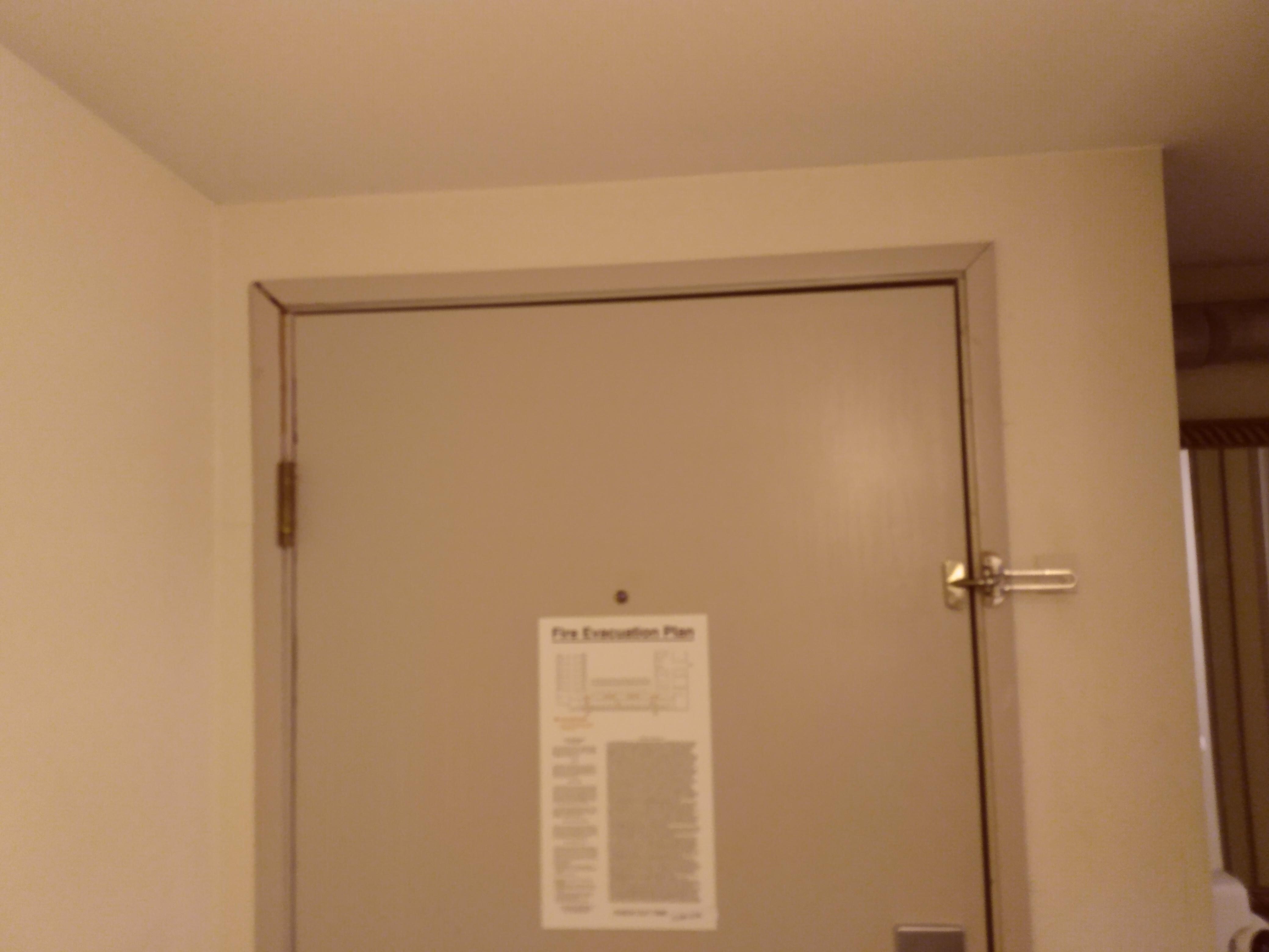 Door frame shows damage see write up