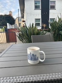 Morning coffee on the patio
