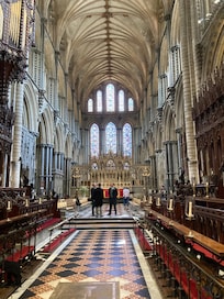 Inside Ely Cathedral.