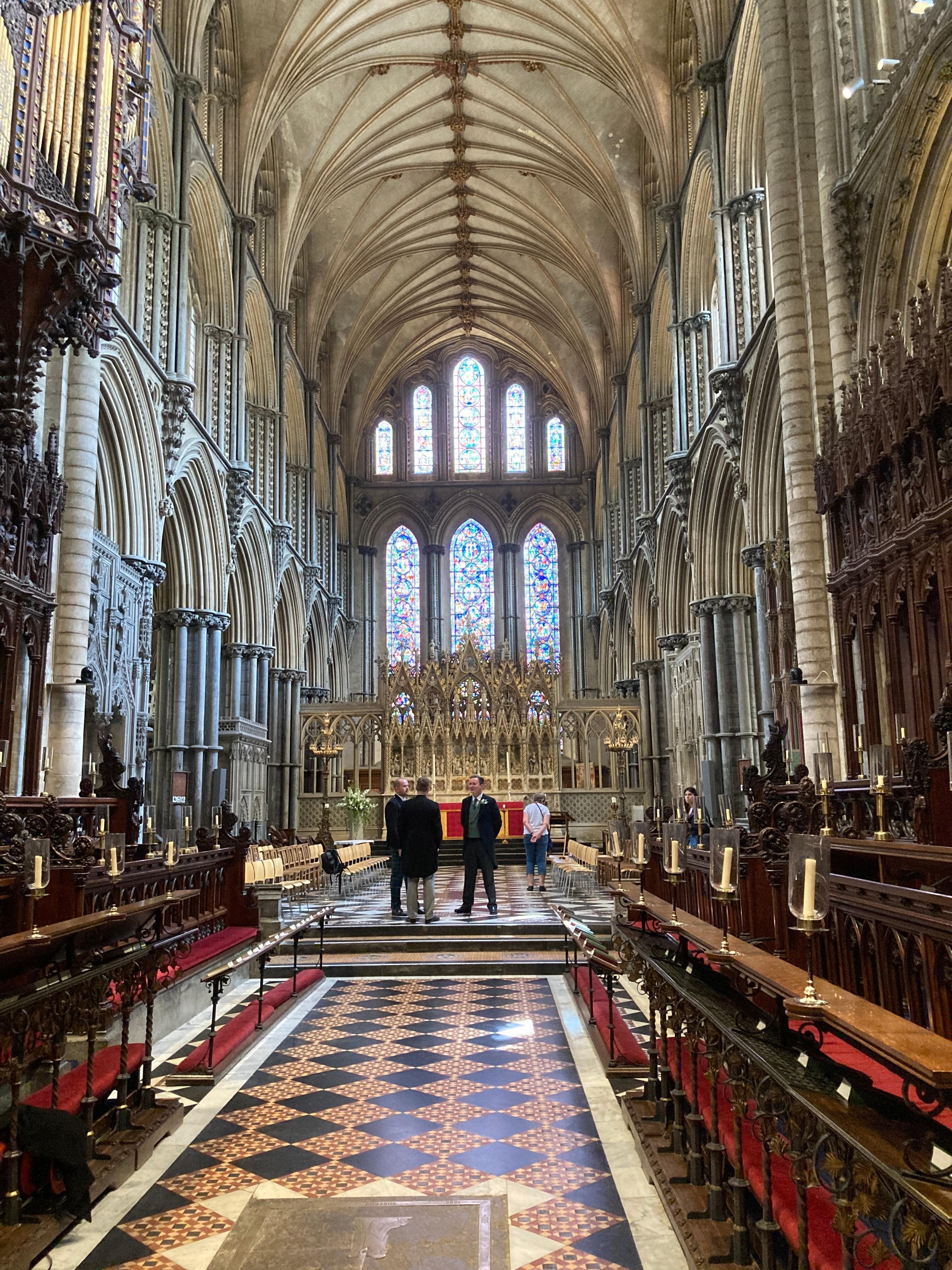 Inside Ely Cathedral.