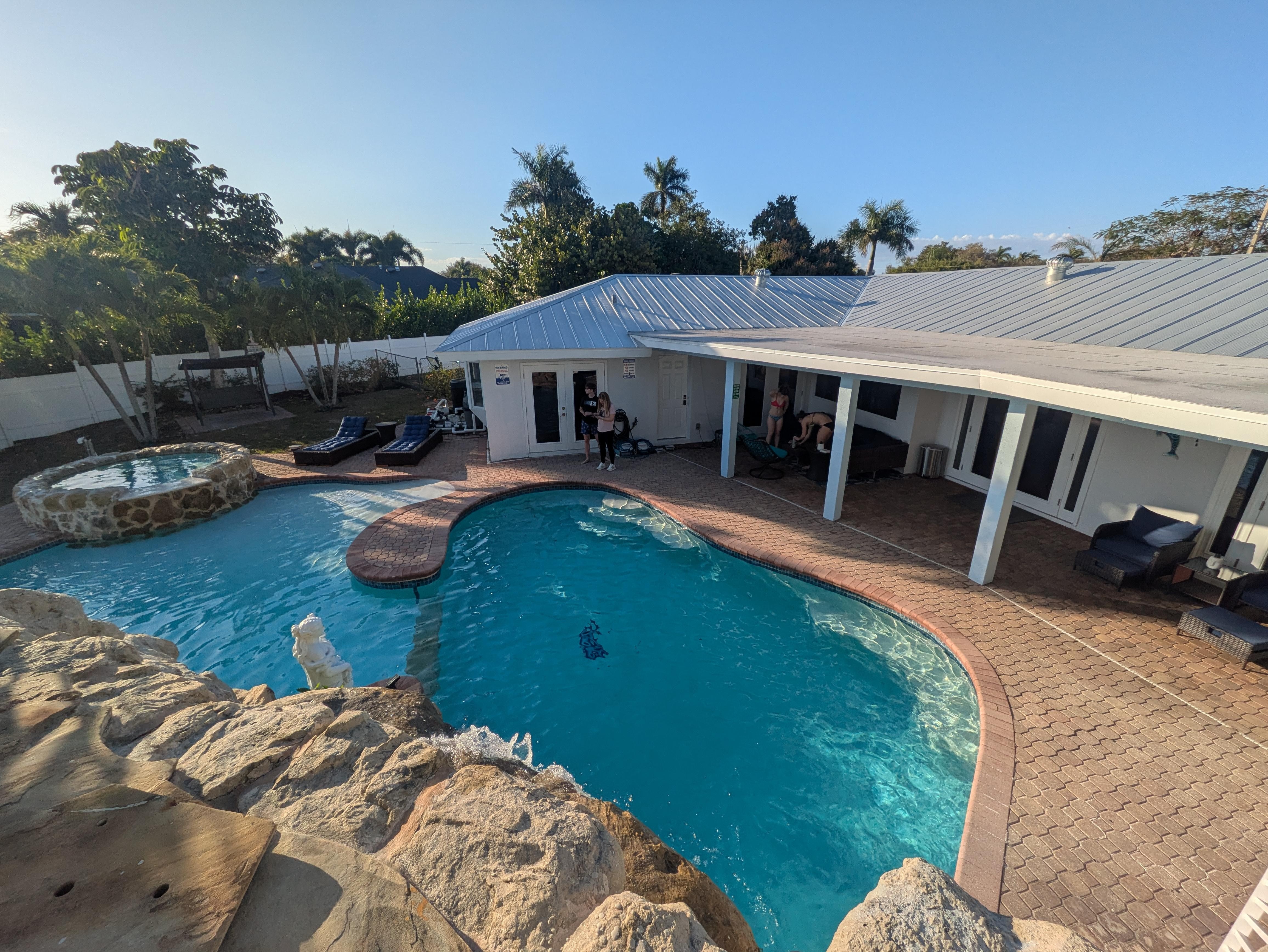 Top of the slide/waterfall 