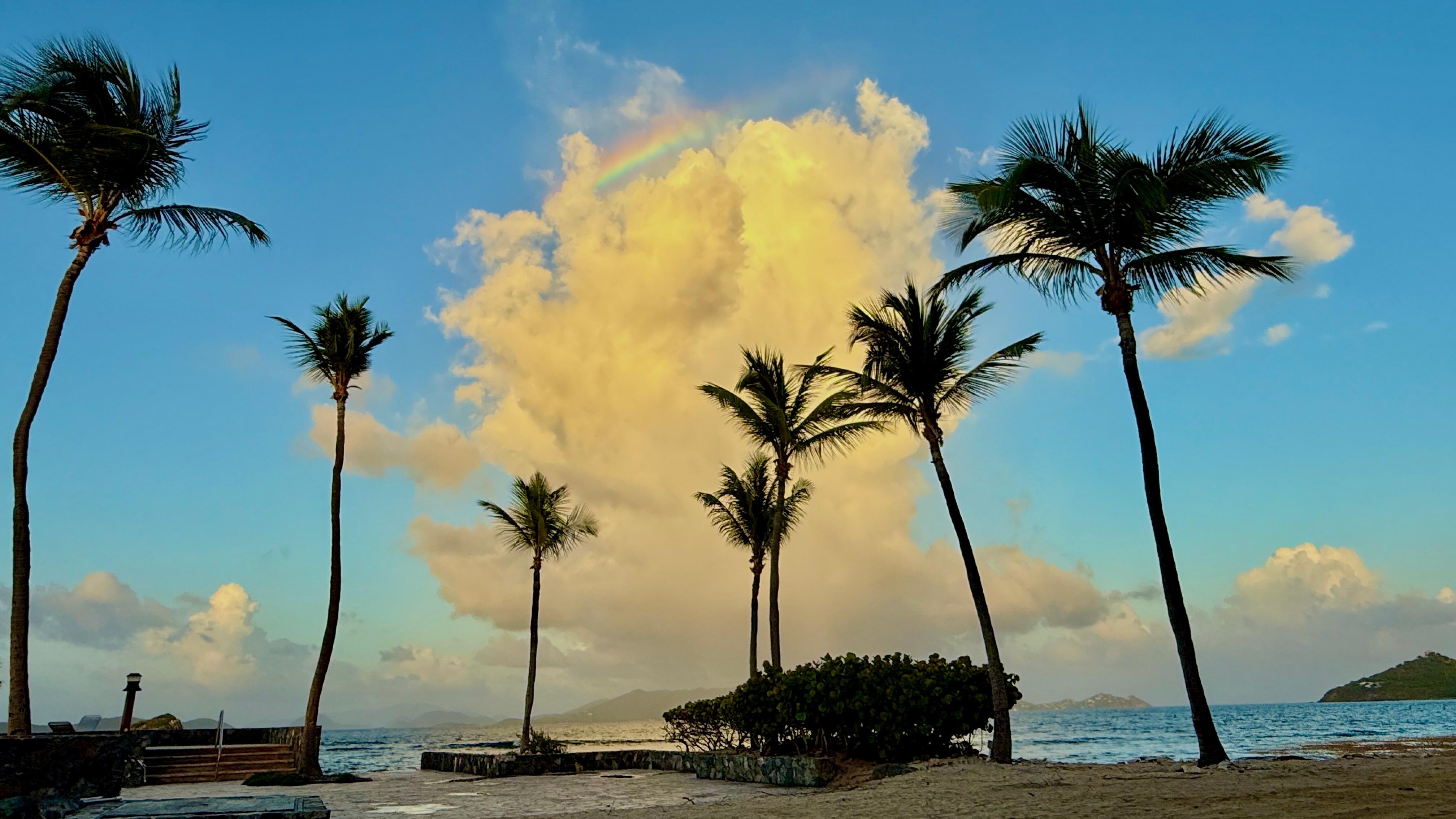 Caught a Caribbean rainbow.  
Picture is from the porch. 