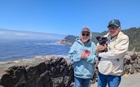 Larry, Rosemary and Kota loving Newport❤️