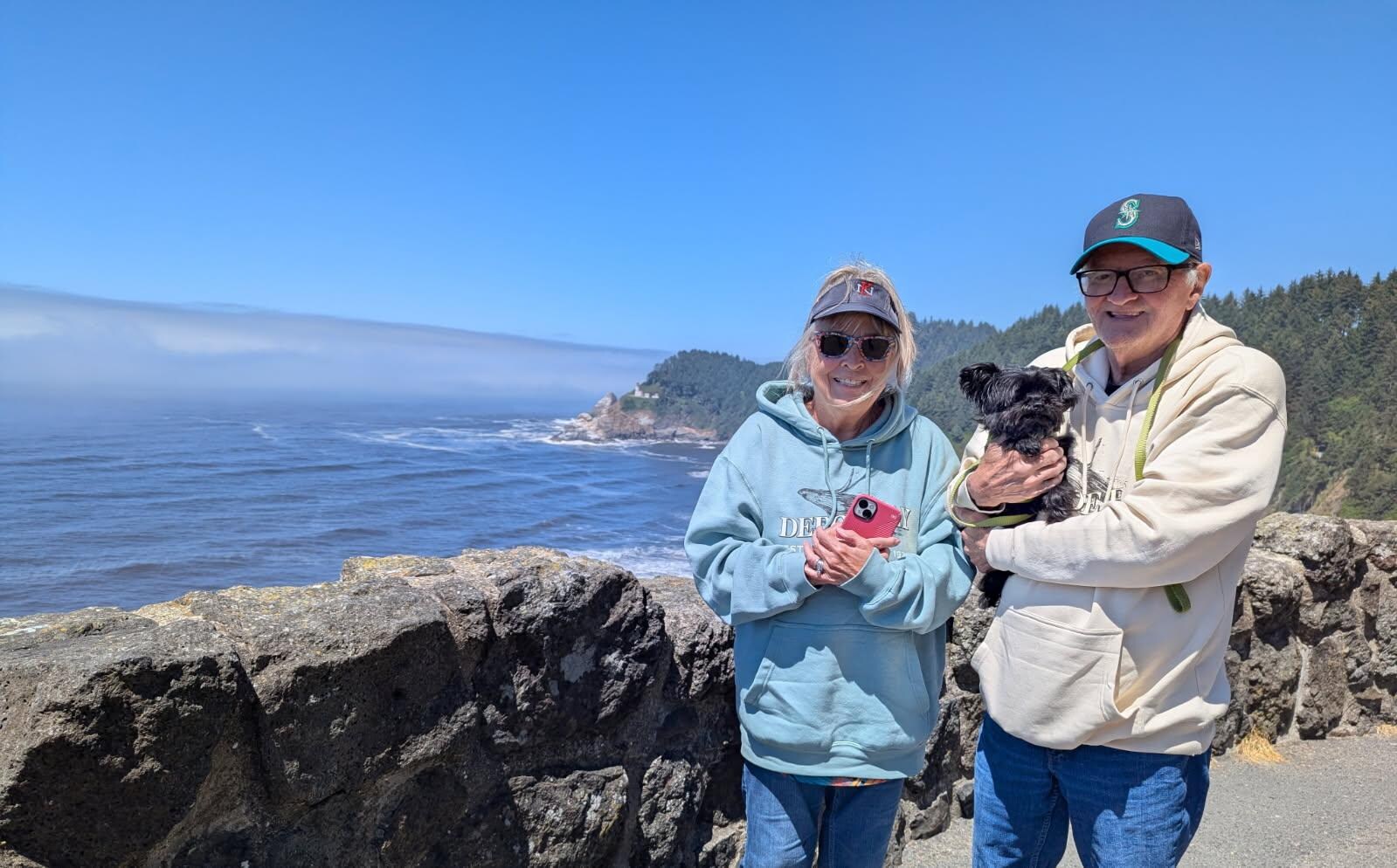 Larry, Rosemary and Kota loving Newport❤️