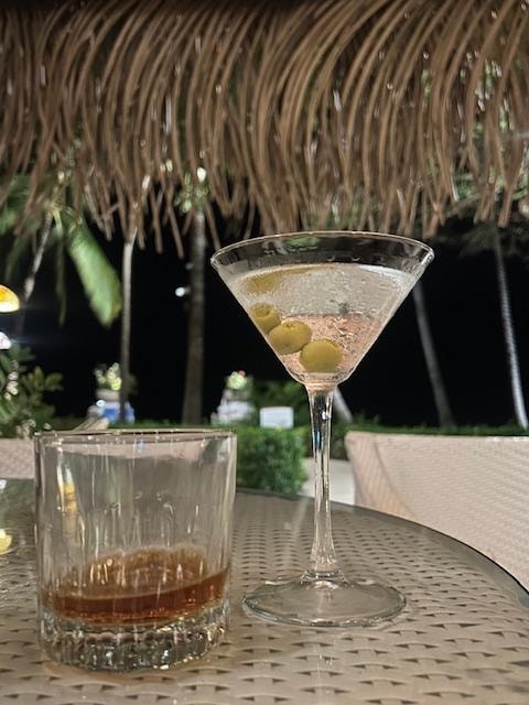 Nightcap in the bar.